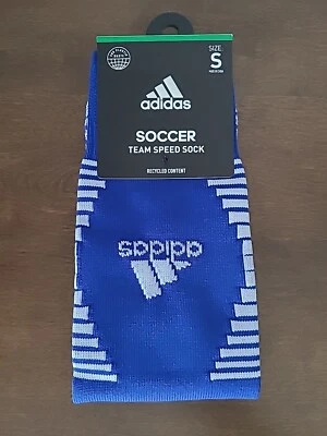 Adidas, Team Speed Soccer Sock-Royal/White, Youth Size S 13C-4Y - Image 1 of 3