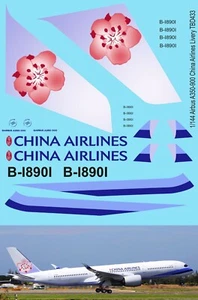 1/144 Decals per Airbus A350 - 900 China Airlines Livery TBD433 - Picture 1 of 1
