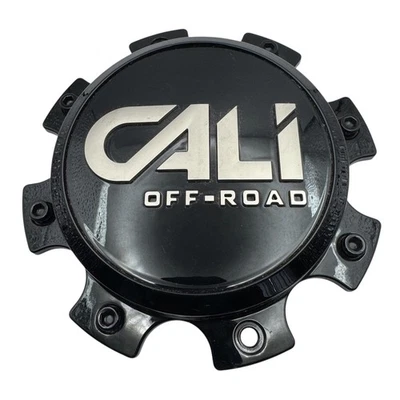 Cali Off-Road 8 Lug Wheel Center Hub Cap Gloss Black C109100B01-F - Image 1 of 4
