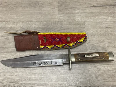 CUCHILLO BOWIE VINTAGE G. C. CO., ALEMANIA MANGO DE CIERVO Sin Modelo # 13” Foto 1 de 4