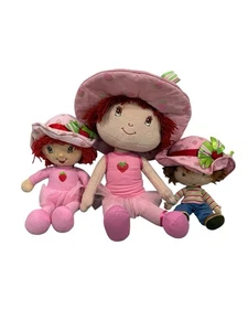Vintage Strawberry Shortcake Konvolut 3 Stofftiere Puppen 2002 2003 2004 - Bild 1 von 15