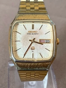 Seiko King Quartz 9223-5000 Vintage Gold Day Date Quarz Herrenuhr Japan - Bild 1 von 7