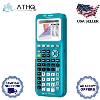 Texas Instruments TI-84 Plus CE Graphing Calculator Teal 84CEPY/PFC/1L1/C10 - Image 1 of 4