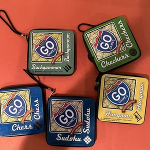 Set of 5 Magnifico GO GAMES Magnetic Chess Checkers Sudoku Hangman Backgammon - Picture 1 of 13