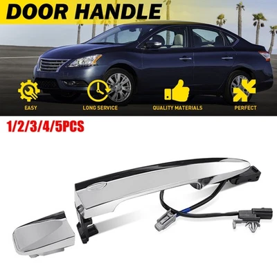 1-5x  Driver Side Exterior Door Handle For 2015-2019 Nissan Sentra w/o Key Hole - Image 1 of 4