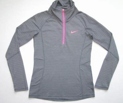 Nike Golf Gris Rosa Activo Mujer Talla S Cold Gear Manga Larga 1/4 Cremallera Top Pullover Foto 1 de 4