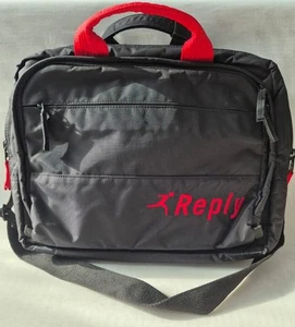 Mueslii For Reply Black Nylon Paded 17" Laptop Bag Shoulder Strap VGC - Afbeelding 1 van 15