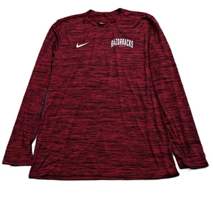 Nike Arkansas Razorbacks Dri-FIT Velocity Long Sleeve Shirt Mens Large Crimson - Picture 1 of 11