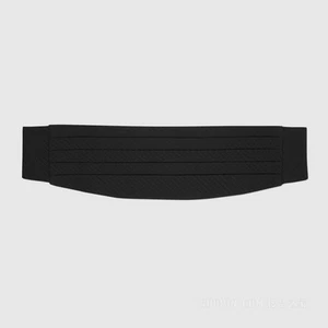 NEW GUCCI SILK CUMMERBUND Black Sz M 100% Authentic Made In Italy GG - Picture 1 of 11