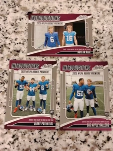 Jaxson Dart NY Giants 3 Card INTRODUCTIONS LOT - Picture 1 of 6