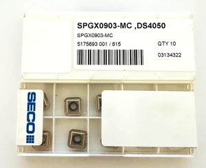 SECO DRILL Carbide Insert SPGX0903-MC,DS4050 ORIGINAL MADE IN SWEDEN NEW 10 pcs. - Picture 1 of 4