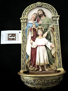 Joseph's Studio von Roman ~ Christliche Heilige Familie Weihwasserbrunnen ~ #62885 ~ Neu mit Etikett - Bild 1 von 7