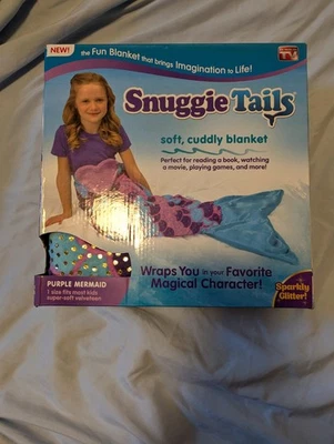 MANTA SUAVE COLAS AJUSTADAS PARA NIÑOS COMO SE VE EN TV SIRENA PÚRPURA Y VERDE AZULADO NUEVO  Foto 1 de 2