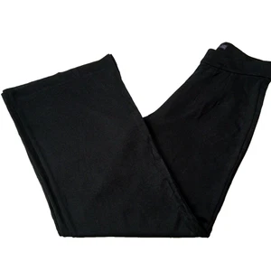 Schwarze Yogahose Damengröße 10 KURZES weites Bein dehnbar Pull-Up-Hose von M&S - Bild 1 von 11
