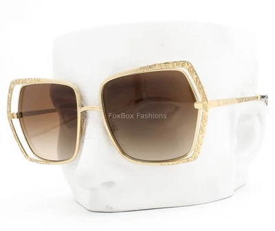 Óculos de sol Dolce Gabbana dourado polido marrom degradê DG 2306 02/13 com estojo  - Imagem 1 de 4