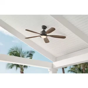 Hampton Bay Fallsburg 52" Integrated LED Indoor/Outdoor Natural Iron Ceiling Fan - Picture 1 of 2
