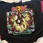 Vintage 1988 AC/DC Blow Up Your Video World Tour Band Sweat Shirt Size L Black