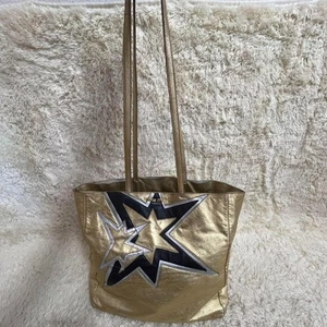 MIU MIU Tote Bag Logo Star Gold Large Capacity limited edition from Japanese - Picture 1 of 10