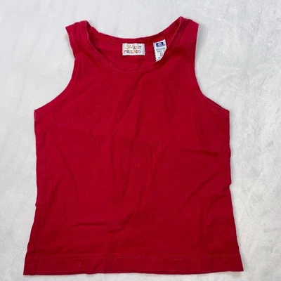 Just Friends Baby Toddler Red Sleeveless Cotton Tank Top 3T Vintage 90's - Image 1 of 3