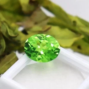 Top Quality Green Peridot Oval Cut 8+ Ct Natural Loose Gemstone For Ring Making - Picture 1 of 7