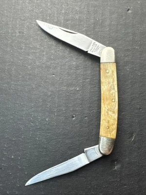 Cuchillo de bolsillo de 2 hojas Frost Cutlery "Mini Muskrat" con mango de hueso liso Japón Foto 1 de 4