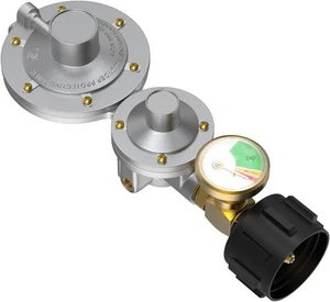 Regulador de propano horizontal de dos etapas con medidor y regulador QCC 2 etapas...  - Imagen 1 de 8