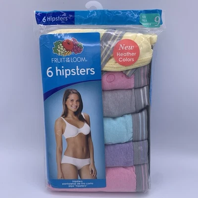 De colección NUEVAS Bragas Hipster Fruit of the Loom para Mujer Paquete de 6 TALLA 9/2XL Colores Brezo Foto 1 de 4