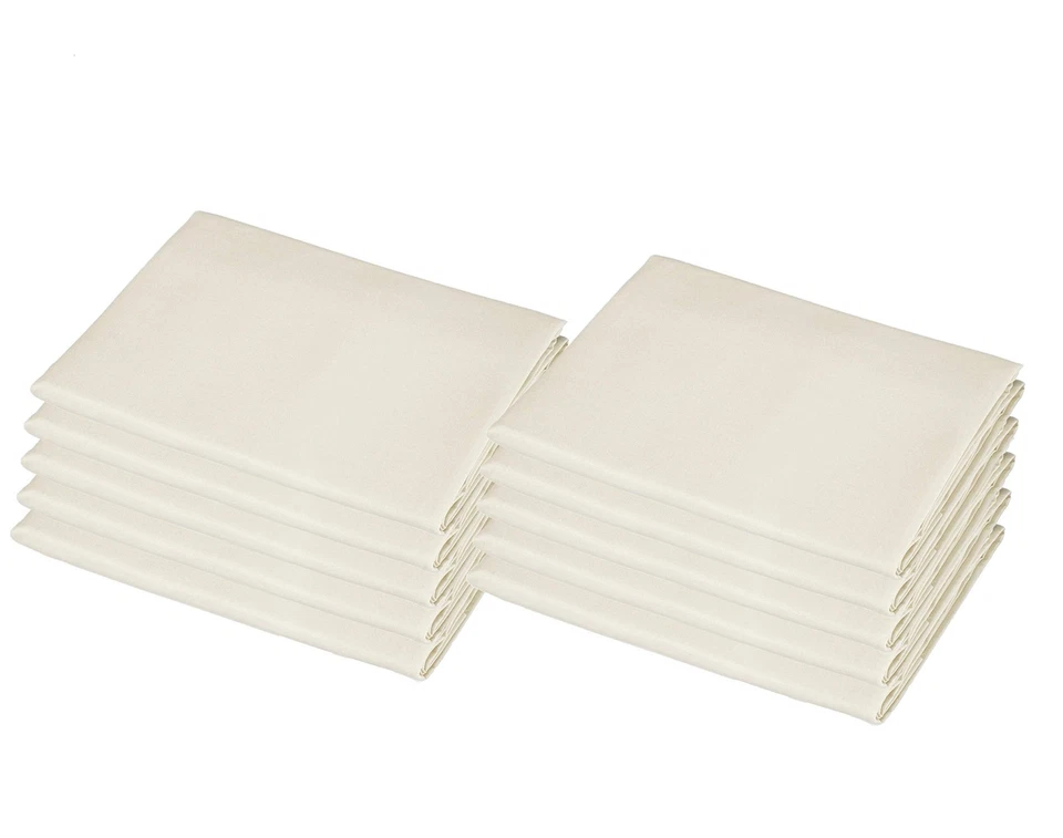 10 Pack Cotton Cot Sheets 23x51 Cream Soft Breathable for Daycare Preschool Beds - Image 1 of 4