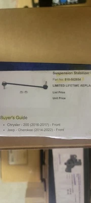 Carquest 510-582854 Front Stabilizer Bar Link Jeep Cherokee Chrysler 200 14-22 - Image 1 of 2