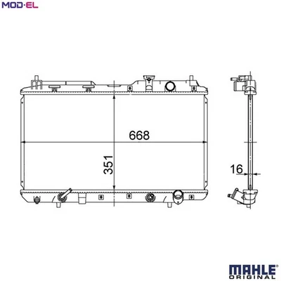 RADIATOR ENGINE COOLING CR 740 000S FOR HONDA B20B 2.0L B20Z1 2.0L 4cyl CR-V I - Image 1 of 4