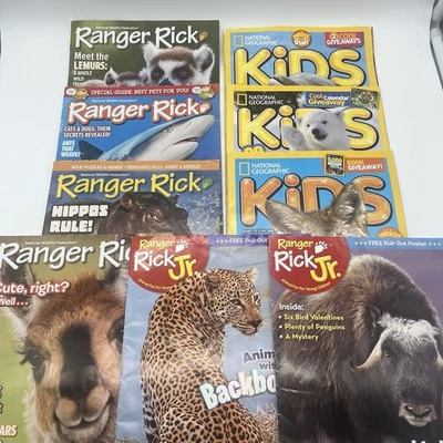 Ranger Rick National Geographic Kids Magazines Lot of 9 Wildlife Federation 2014 Foto 1 de 4