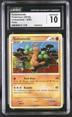 CGC 10 GEM MINT Sudowoodo 2010 Unleashed 9/95 Holo Pokemon Card - Image 1 of 2