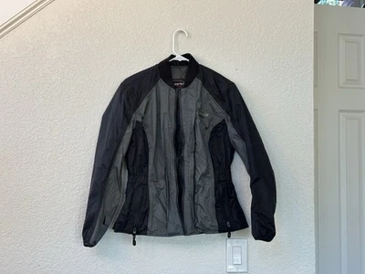 Olympia Moto Sports Jacket Men's Small Silver Mesh Lined Pockets Full Zip Jacket - Image 1 of 4