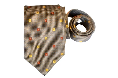 RICHEL MEN'S TIE BROWN/GEOMETRIC WIDTH: 3.75" LENGTH: 58" - Image 1 of 3
