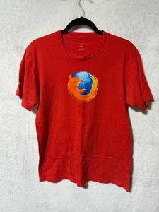Mozilla Firefox Orange Promo T-Shirt Size M - Picture 1 of 8