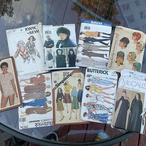 LOTE DE 9 McCalls Butterick Patrones de Costura De Colección Años 60 Años 70 - Imagen 1 de 4