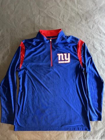 Fanatics NFL NY Giants 1/4 Zip Sweater 100% Polyester Size XL Cover