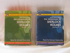 4 CASSETTE AUDIO BOOKS THE ADVENTURES OF SHERLOCK HOLMES EPISODES 1 & 2 OR 3 & 4 - Foto 1 di 5