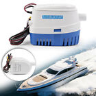 For 12V 1100GPH Marine Boat Automatic Bilge Pump RV Submersible Water Pump