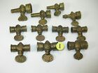 1. MIXED LOT of 11 c1900 Sold Brass/Bronze  VICTORIAN GAS VALVES