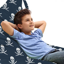 Pirates Toy Bag Lounger Chair Jolly Roger Pattern