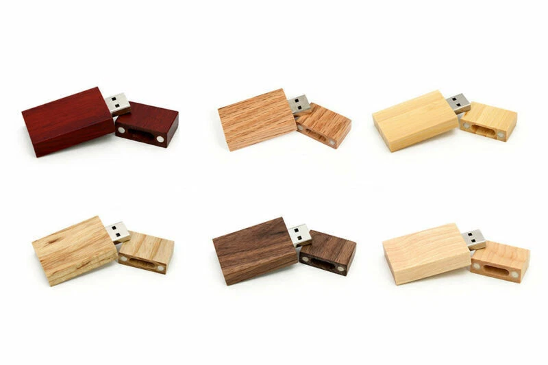 Custom Block Wooden USB 2.0 Flash Drive Photography Wedding Pendrive 16GB 32GB - Image 1 of 1