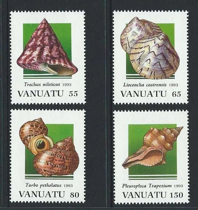 1993 VANUATU Shells - 1st Series Set MNH (SG 644-647) - image 1 of 1