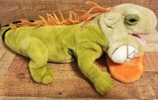 Wild Republic 30" Large Iguana Lizard Hand Puppet Plush Green