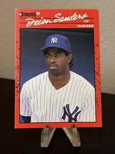 1990 Donruss - #427 Deion Sanders - New York Yankees - Picture 1 of 2