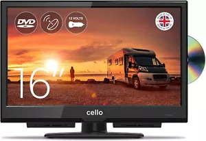 CELLO 16 INCH TV 12v 24v FULL HD LED TV DVD FREEVIEW HD, SAT USB CARAVAN TV 2024 - Picture 1 of 17