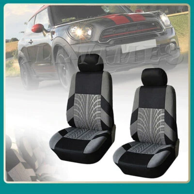 For Mini Cooper Paceman 2003-23 Black & Grey Front Seat Cover Protector Cloth AB Foto 1 de 4