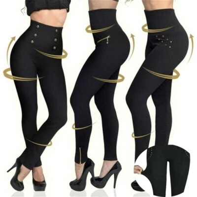 Hot Stovepipe Belly Hollywood Pants Hips Leggings Leggings Waist Winter High - Image 1 of 4