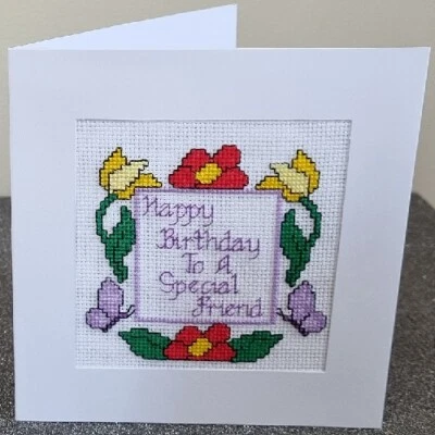 Birthday Card - Friend - Counted Cross Stitch Kit  - Image 1 of 4