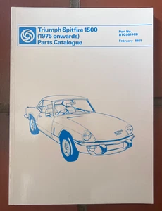 Triumph Spitfire 1500 (1975 Onwards) Parts Catalogue RTC9819CB February 1981 - Picture 1 of 2